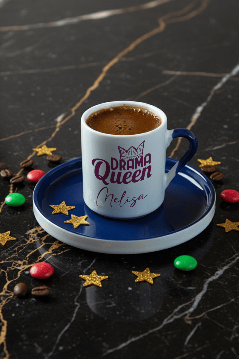 Drama Queen Kişiye Özel Türk Kahvesi Fincanı