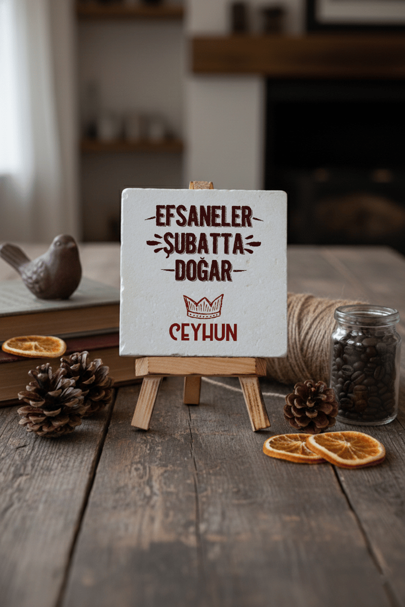 Efsaneler Şubatta Doğar Kişiye Özel Dekoratif Taş İsimlik