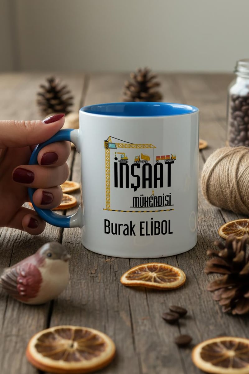 İnşaat Mühendisi Hediye Kutusu - Kişiye Özel Kupa Standart, Traş Kolonyası, Çakmak, Filtre Kahve