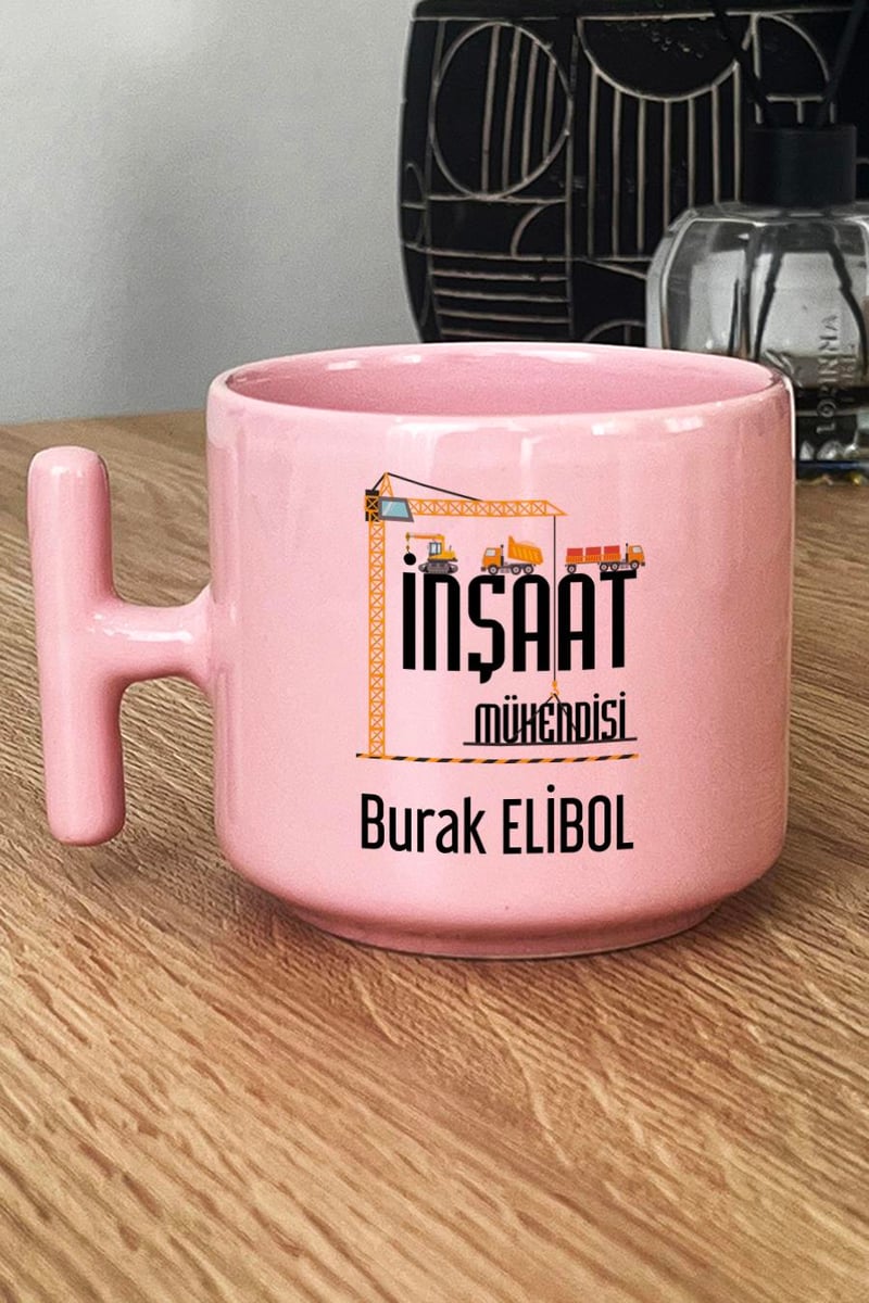 İnşaat Mühendisi Hediye Kutusu - Kişiye Özel T Pastel Kupa, Peluş Avokado, Fotoğraf 1 Adet