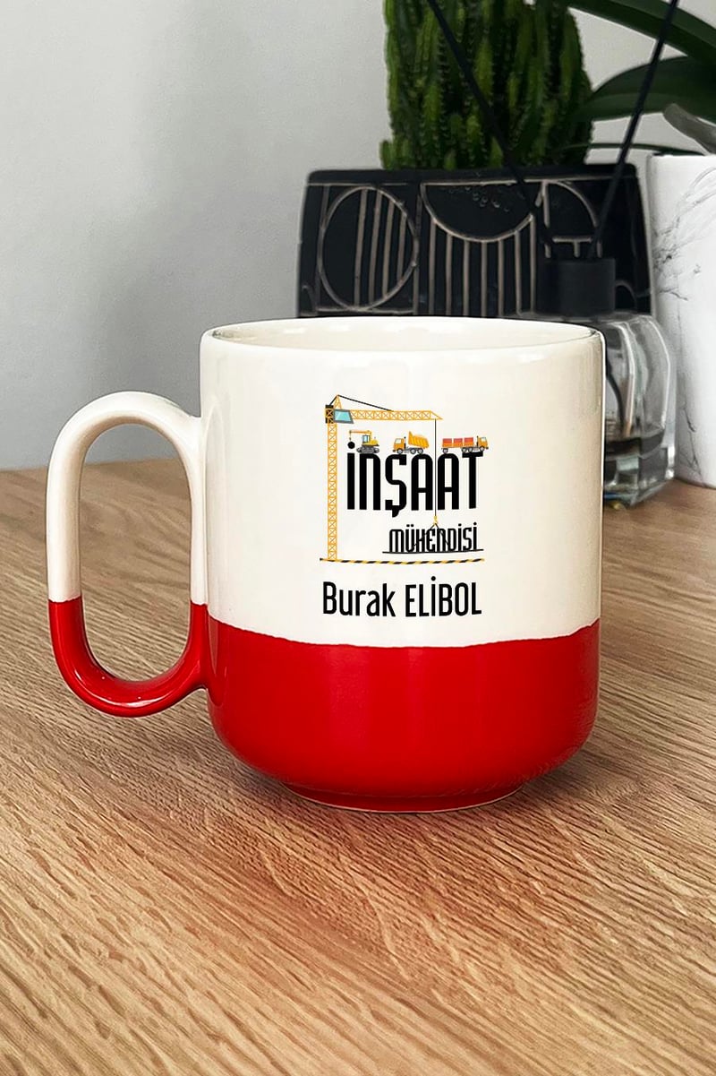 İnşaat Mühendisi Hediye Kutusu - Kişiye Özel Pro Kupa, Defter, Mum, Çikolata Ferrero Rocher 3'lü, Kalem
