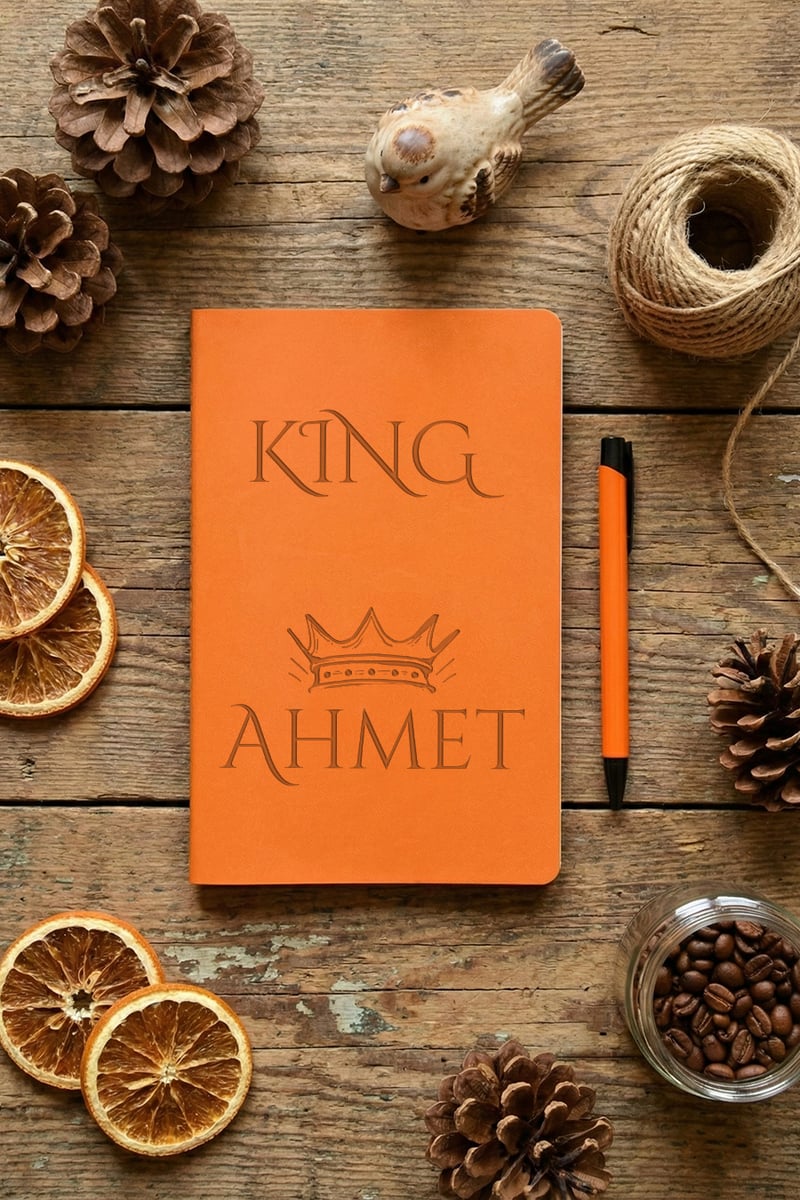 King Hediye Kutusu - Kişiye Özel Pro Kupa, Defter, Mum, Çikolata Ferrero Rocher 3'lü, Kalem