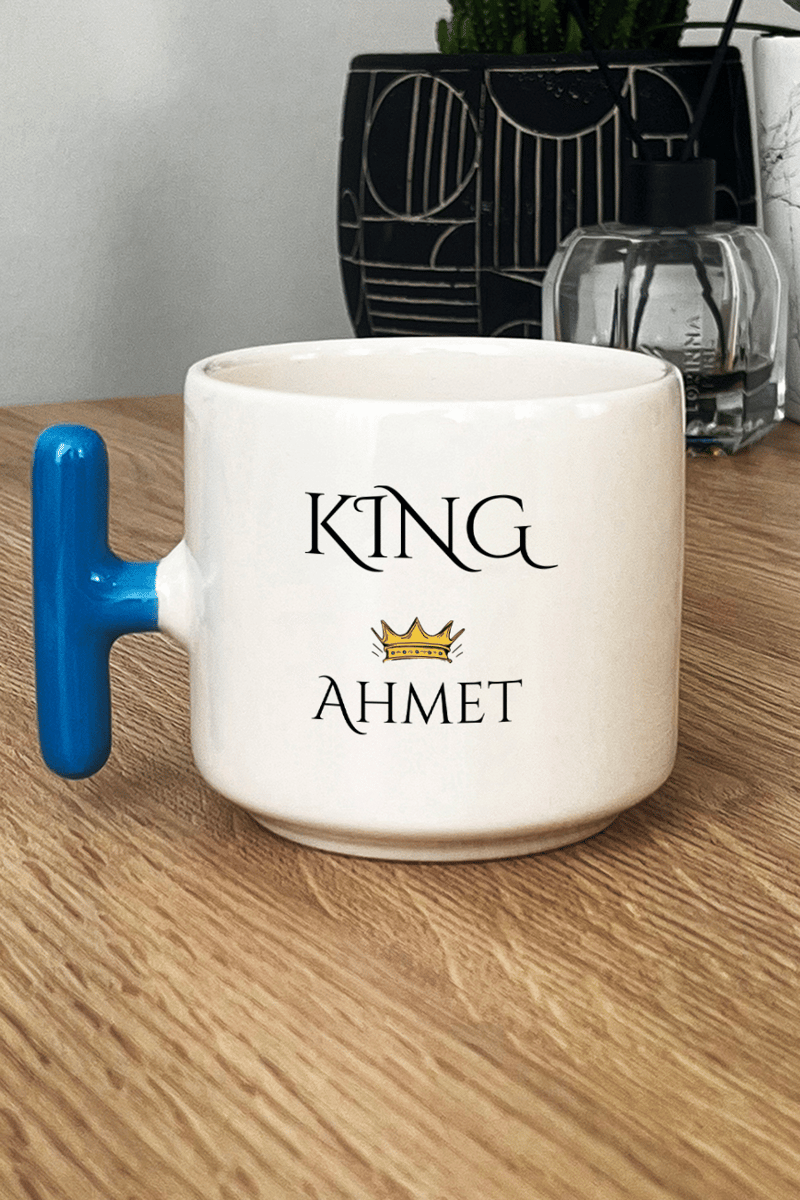King Hediye Kutusu - Kişiye Özel T Kupa, Seramik Kalemlik, Dekoratif Taş İsimlik, Güneş Anahtarlık