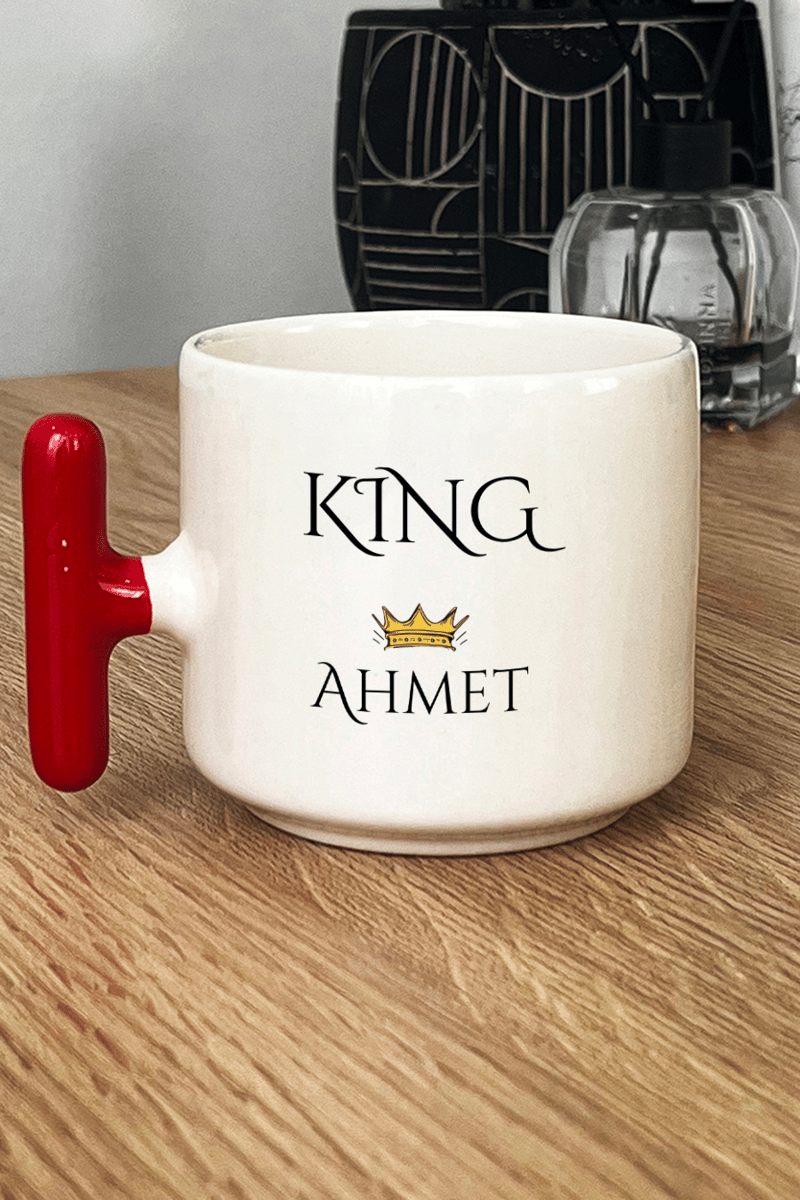 King Hediye Kutusu - Kişiye Özel T Kupa, Seramik Kalemlik, Dekoratif Taş İsimlik, Güneş Anahtarlık