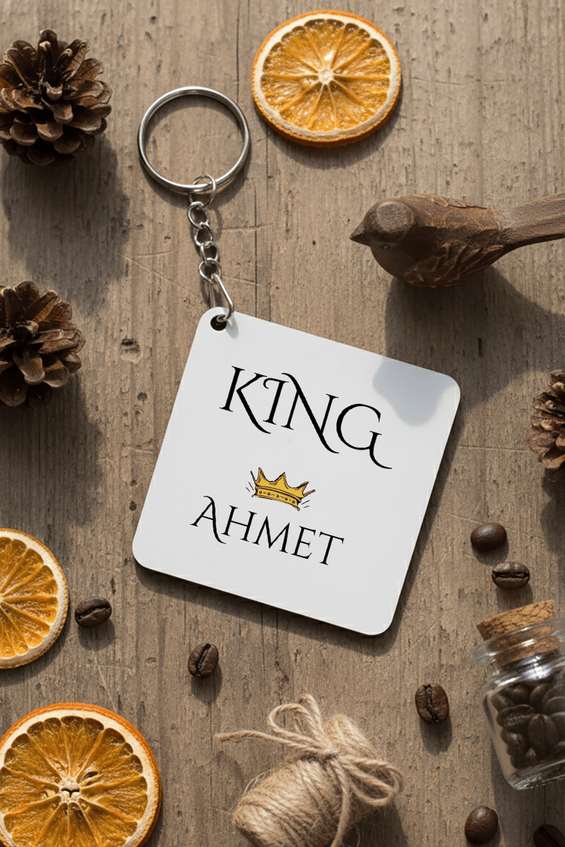 King Kişiye Özel Anahtarlık