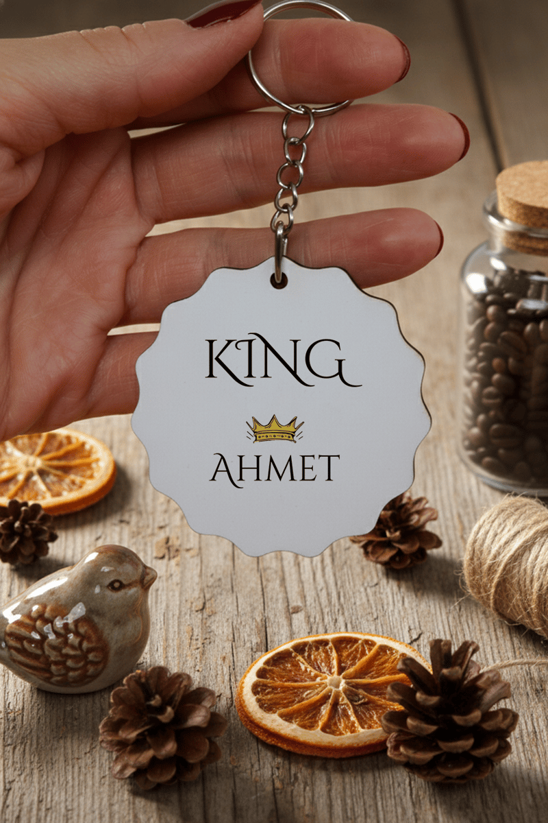King Kişiye Özel Anahtarlık