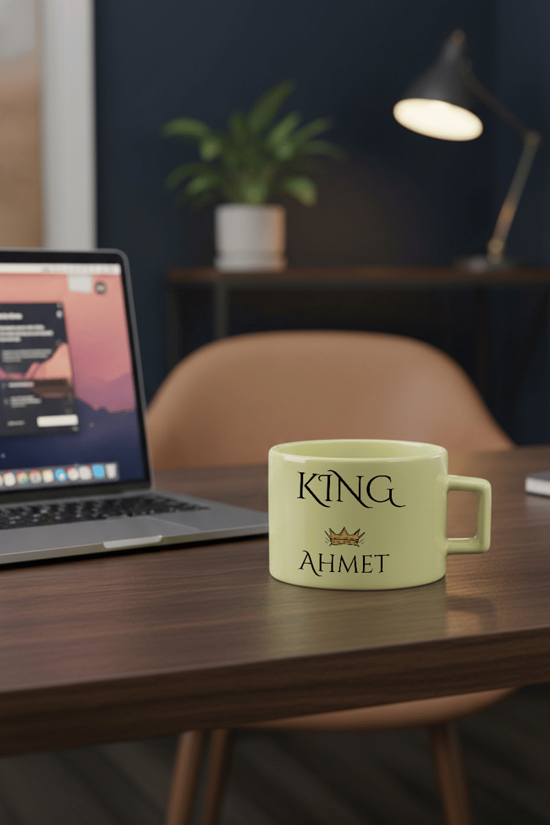 King Kişiye Özel Lüks Pastel Fincan