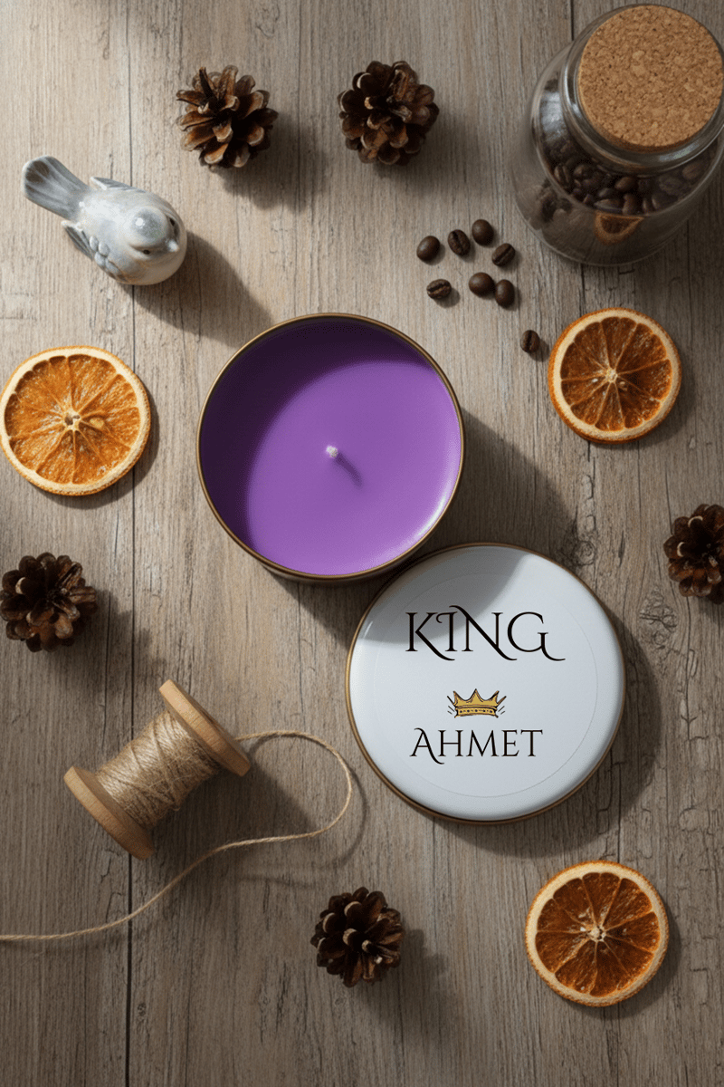 King Kişiye Özel Mum