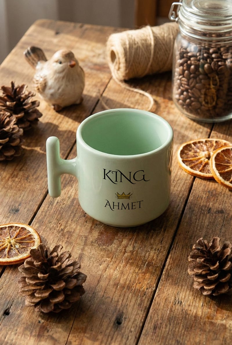 King Kişiye Özel T Pastel Kupa