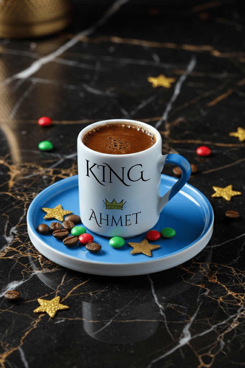 King Kişiye Özel Türk Kahvesi Fincanı
