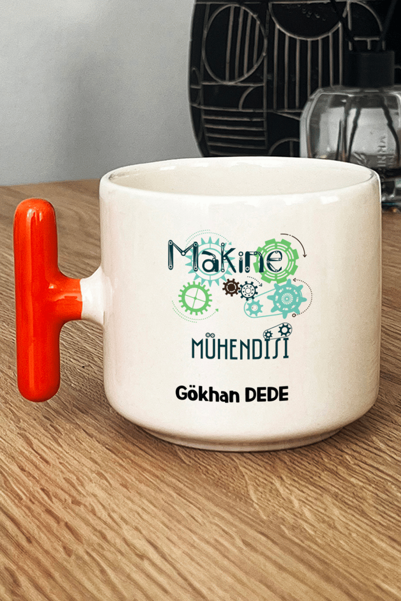 Makine Mühendisi Hediye Kutusu - Kişiye Özel T Kupa, Kolonya, Bardak Altlığı, Mum