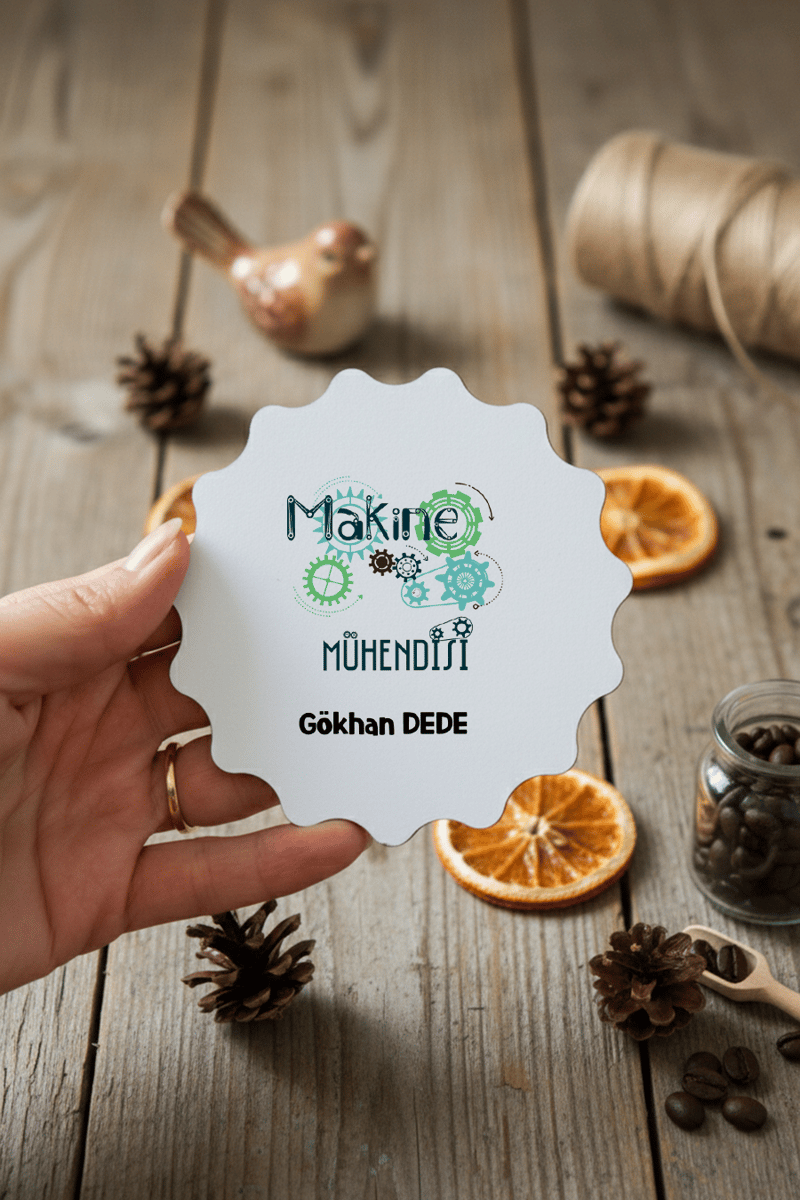 Makine Mühendisi Hediye Kutusu - Kişiye Özel T Kupa, Kolonya, Bardak Altlığı, Mum