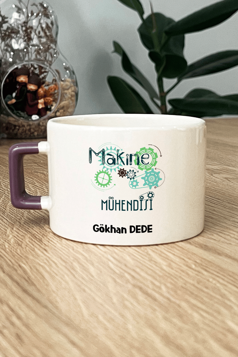 Makine Mühendisi Hediye Kutusu - Kişiye Özel Lüks Fincan, Bileklik, Oje