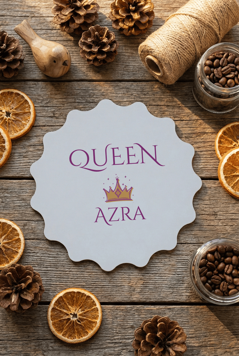 Queen Kişiye Özel Bardak Altlığı