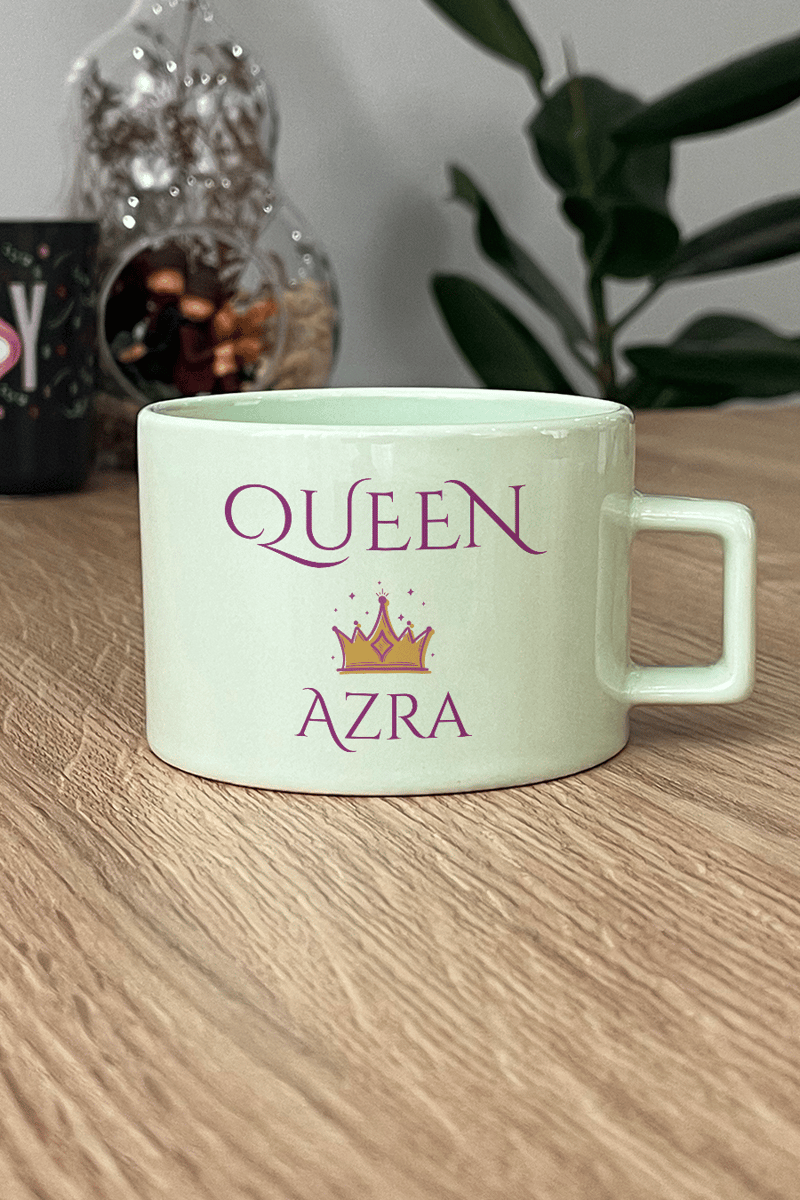 Queen Kişiye Özel Lüks Pastel Fincan