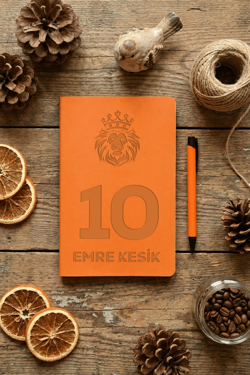 Sarı Kırmızı Taraftar Kişiye Özel Defter ve Kalem