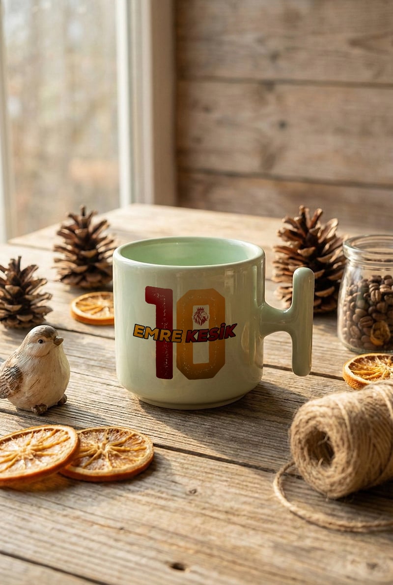 Sarı Kırmızı Taraftar Kişiye Özel T Pastel Kupa