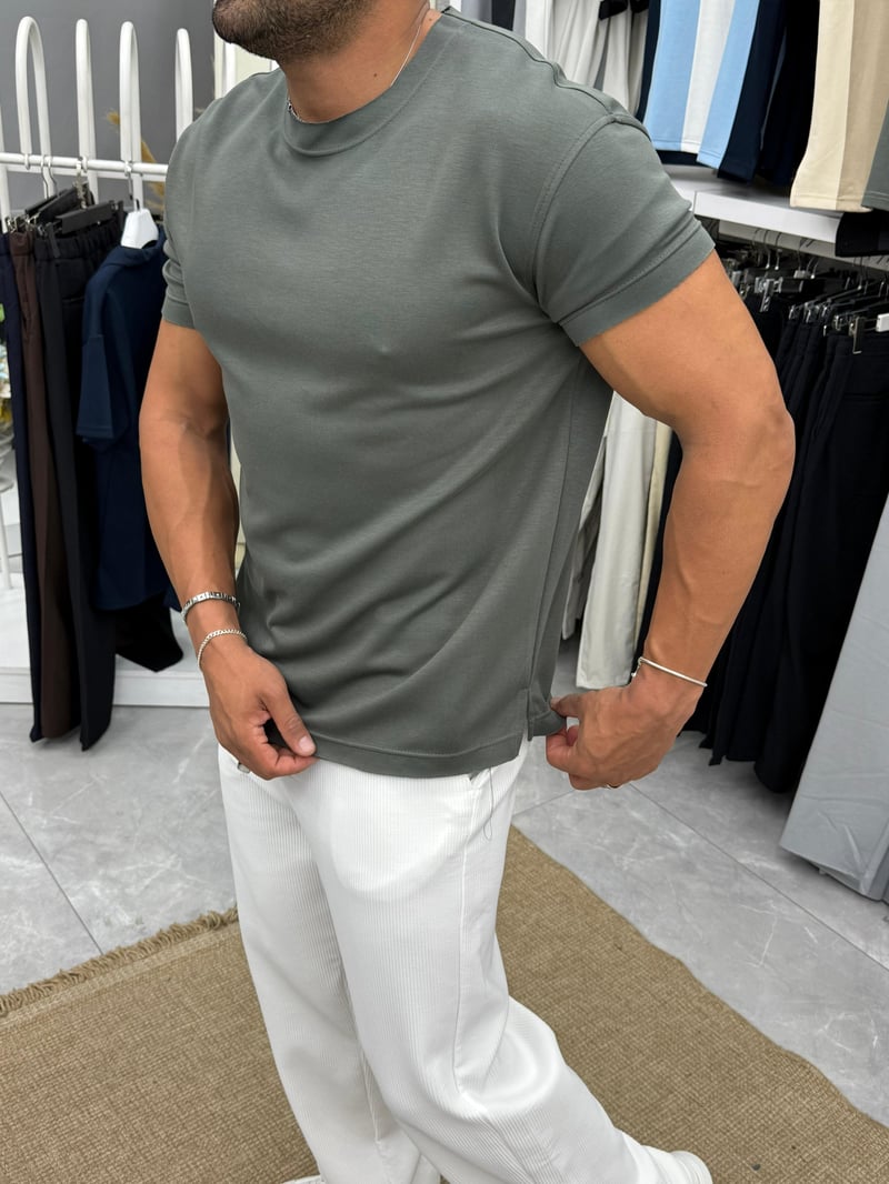 Black&Ant Modal Tshirt Haki