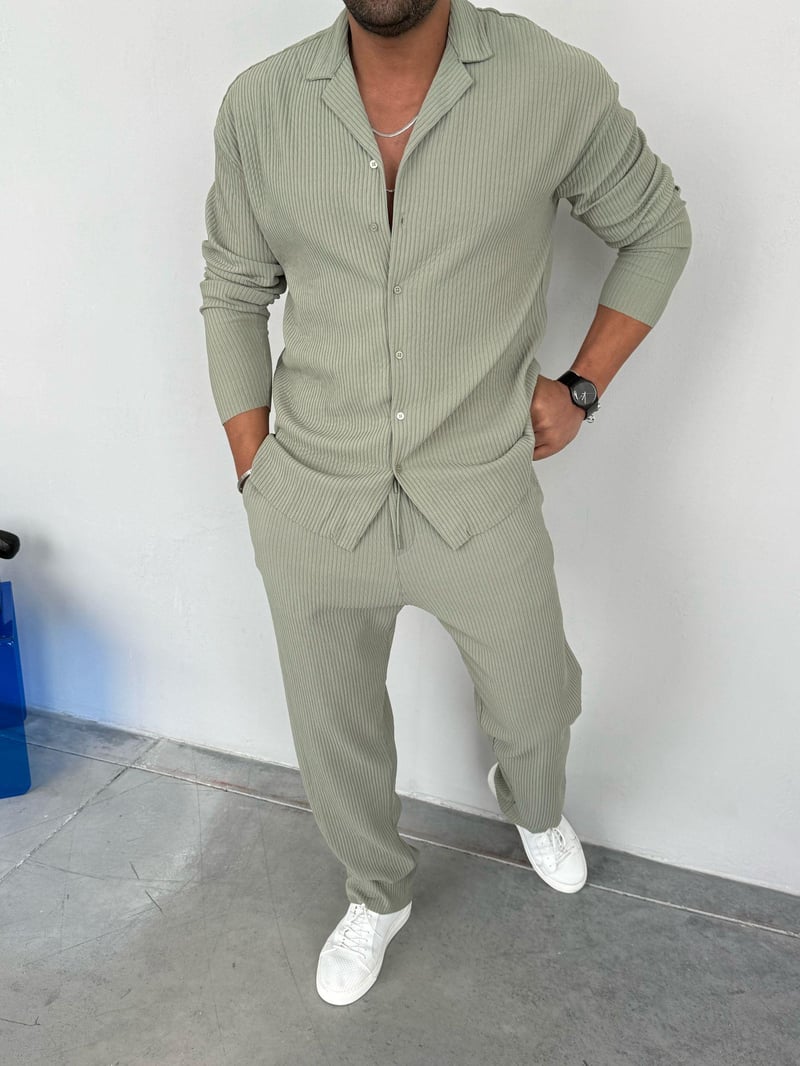 Marrakech Fitilli Gömlek Haki