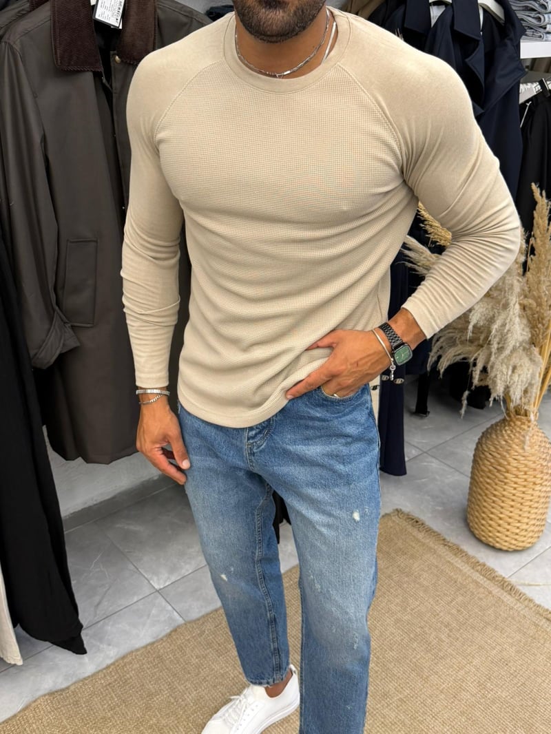 Marrakech Reglan Kol Sweat Bej