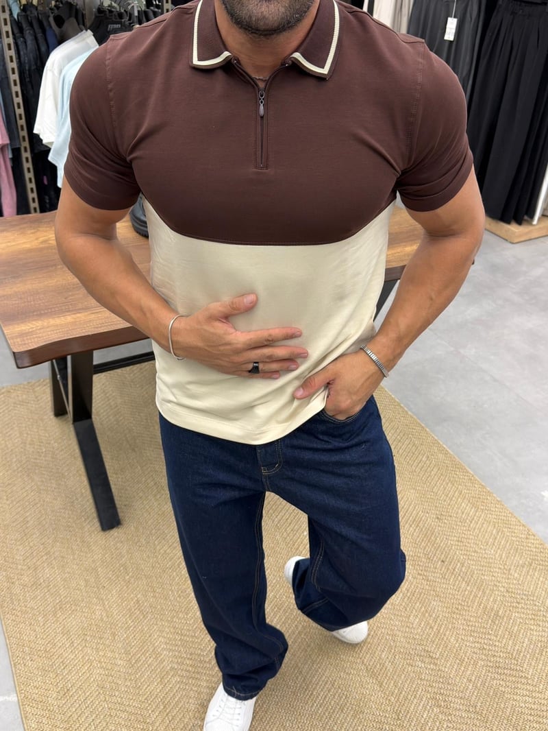 Tobi Tshirt Kahve Krem