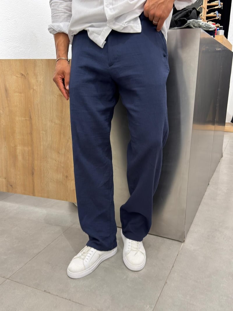 We11 Krinkıl Pantolon Lacivert