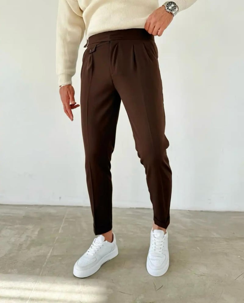 We11 Tokali Kumaş Pantolon Taba