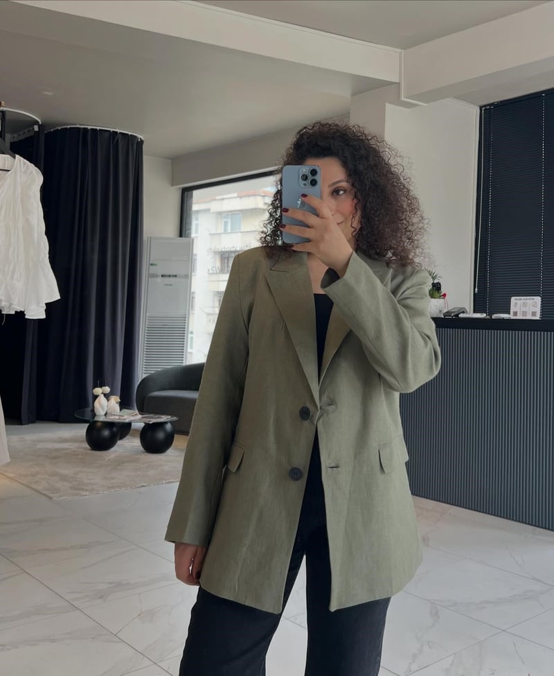 Yeşil Blazer Ceket