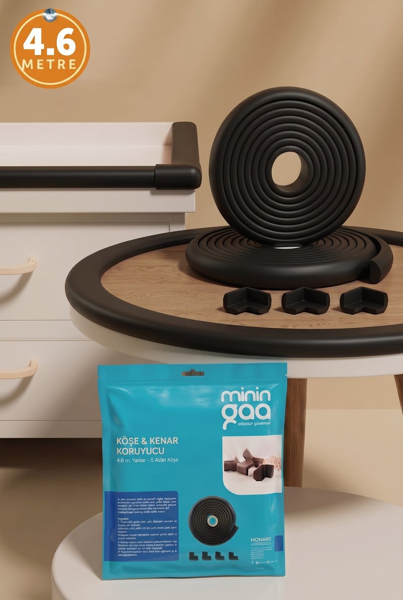 Miningaa Köşe & Kenar Koruyucu Set (4.6 Metre) – Bebek Mobilya Kenar Koruyucu