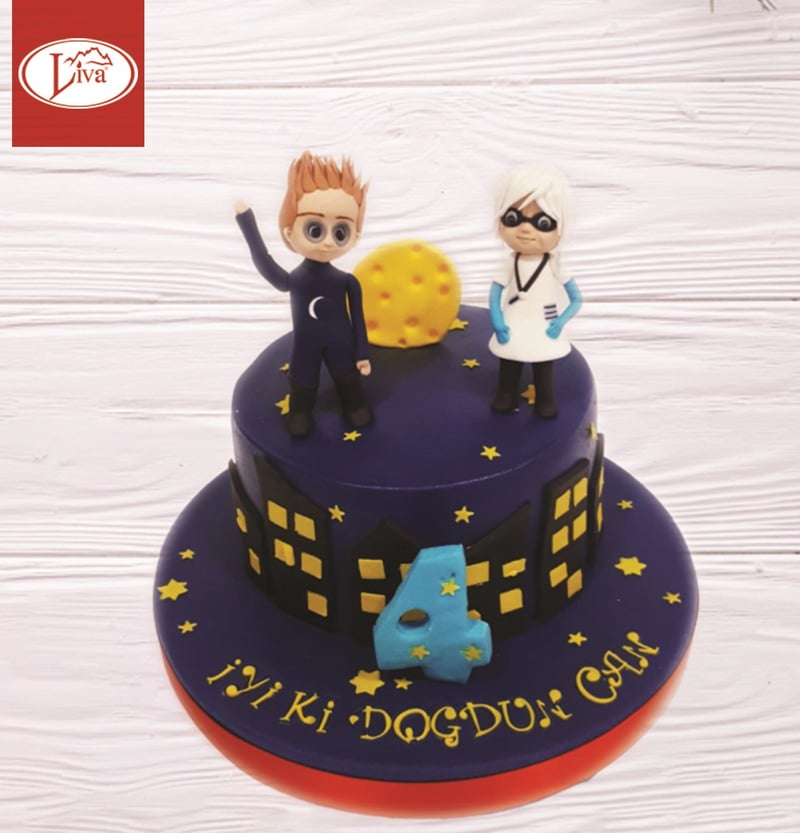Liva Romeo ve Ay Kızı Pjmasks Özel Pasta