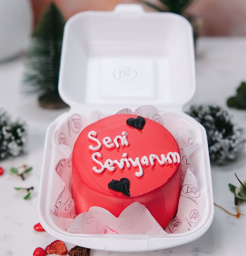 Seni Seviyorum Bento Yazılı Adet Pasta