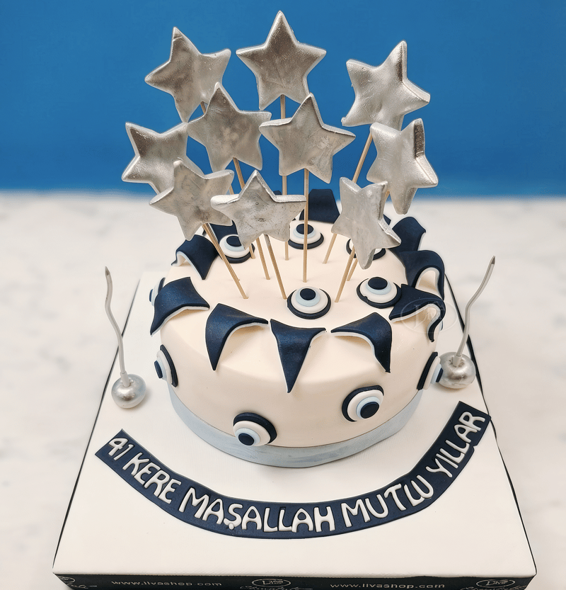 Yıldız Esintili Nazar Boncuğu Özel Pasta