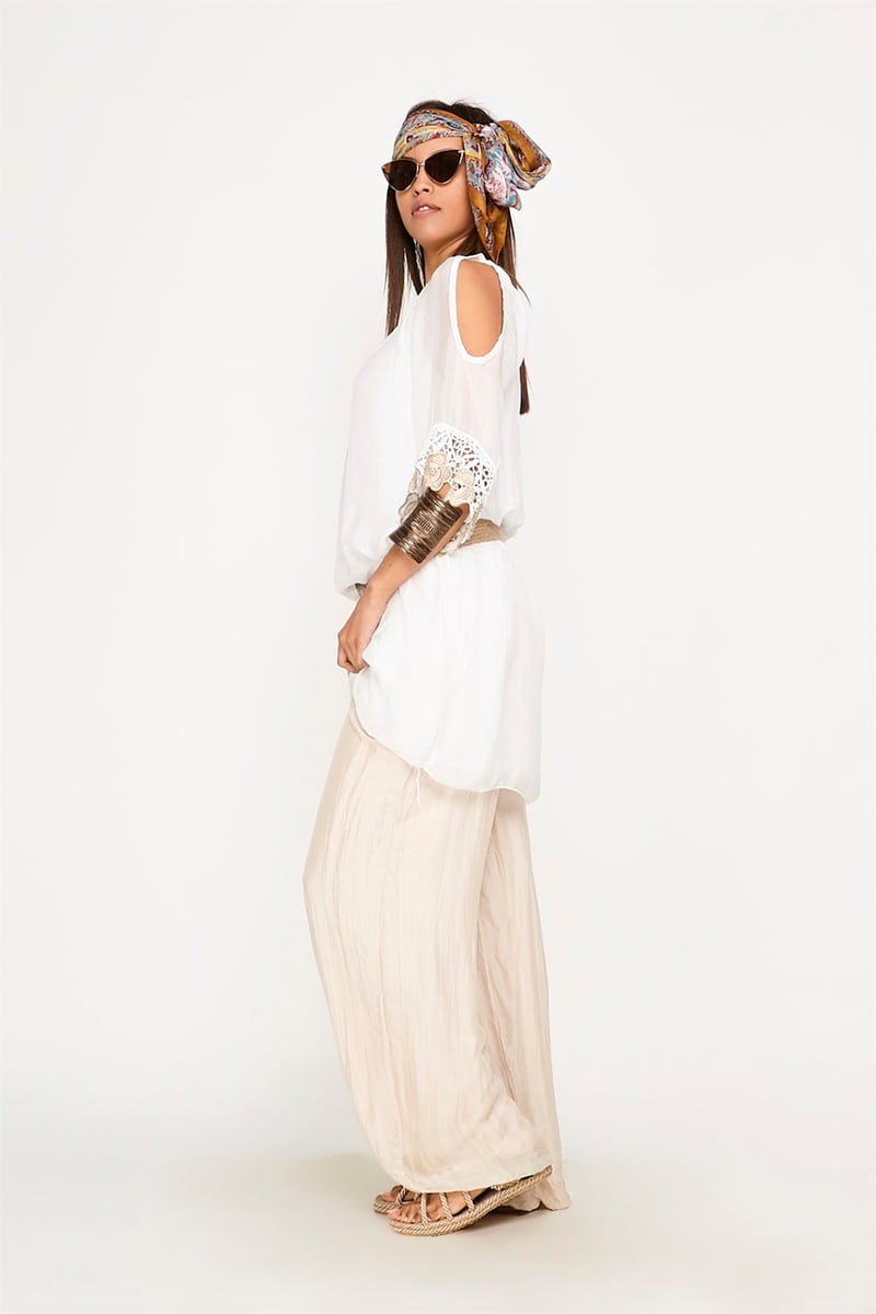 9586 DUO OPEN SHOULDER DRESS ARM WITH LACE