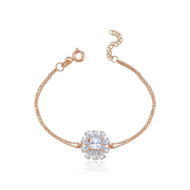 Effective Diamond Milano Rüyası Rose Renk Işıltılı Gümüş Bileklik