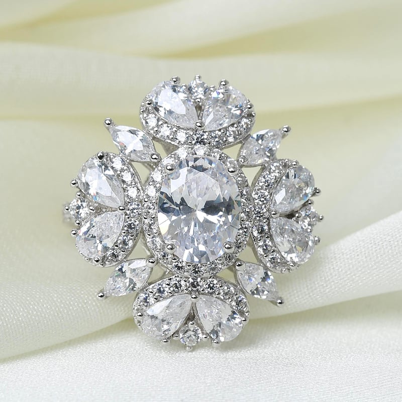 Effective Diamond Saray Yıldızı Gümüş Yüzük