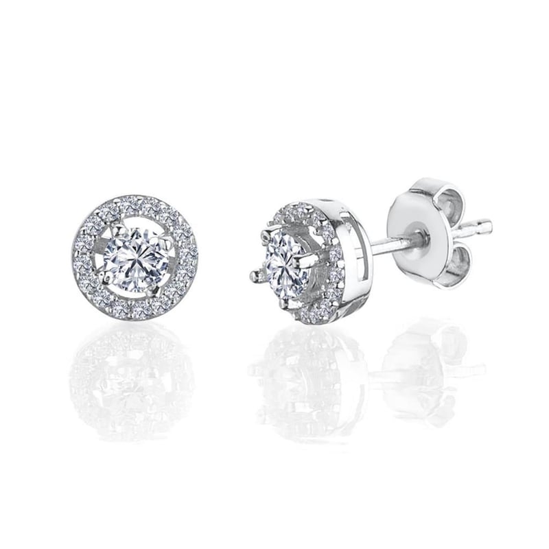 0.50 Karat Mia Zirconia Büyülü Işıltı Tektaş Gümüş Küpe