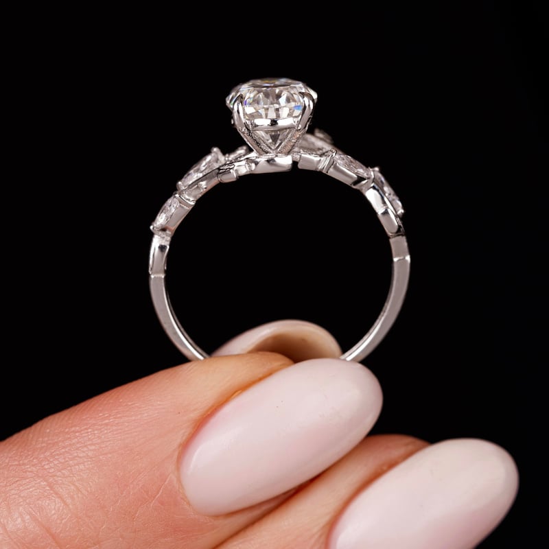 1.00 Karat Mozanit Sevgi Masalı Tektaş Gümüş Yüzük