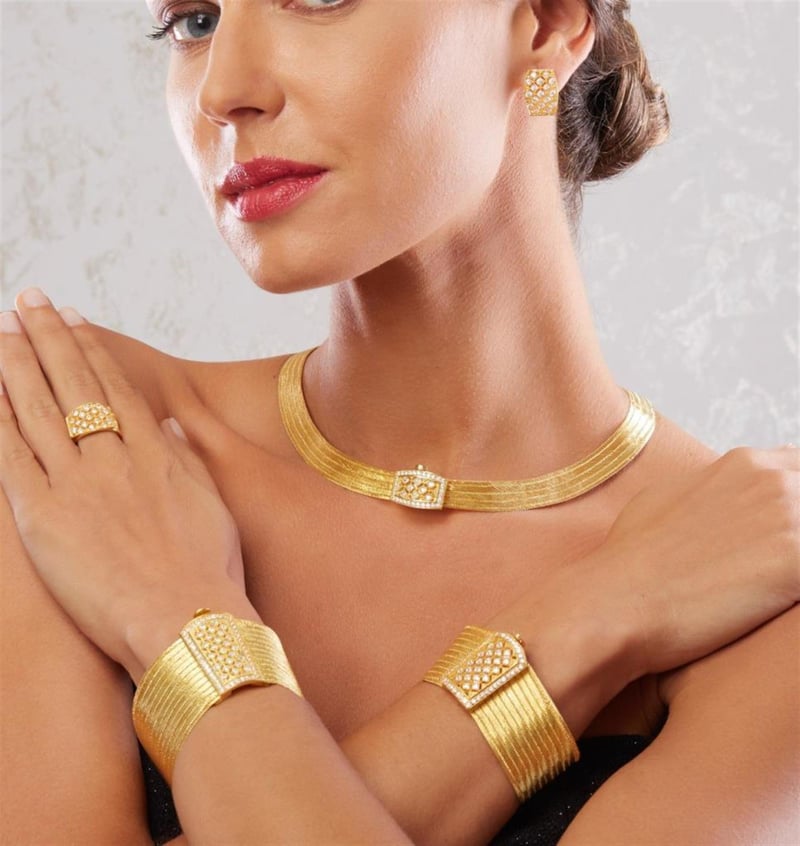 13 Sıra Bileklik 5 Sıra Gerdanlık Prenses Toka Altın Kaplama Gümüş Trabzon Hasırı Set