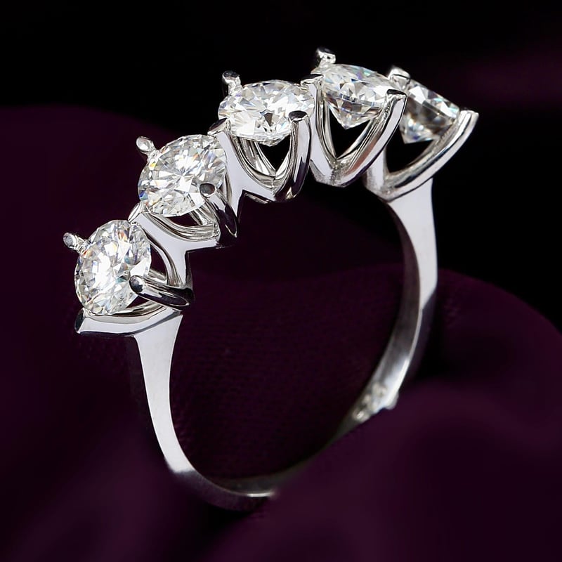 2.50 Karat Mozanit Markiz Masalı Beştaş Gümüş Yüzük