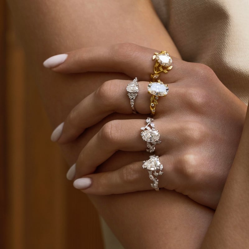 2.50 Karat Mozanit Aşk Sarmaşığı Tektaş Gümüş Yüzük