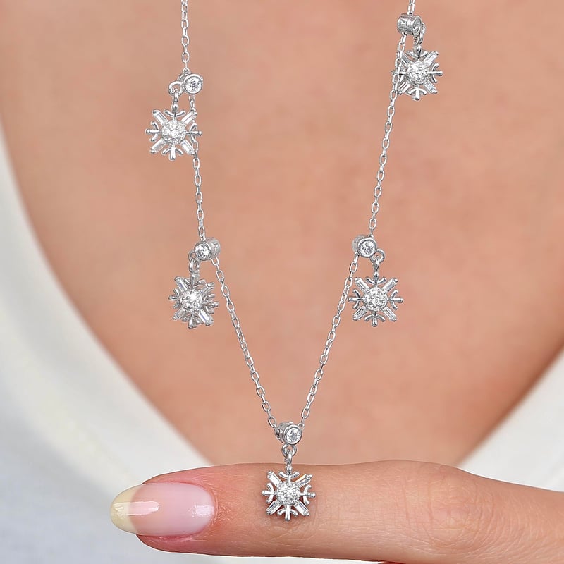 Asalet Kristali Choker Gümüş Şans Kolye