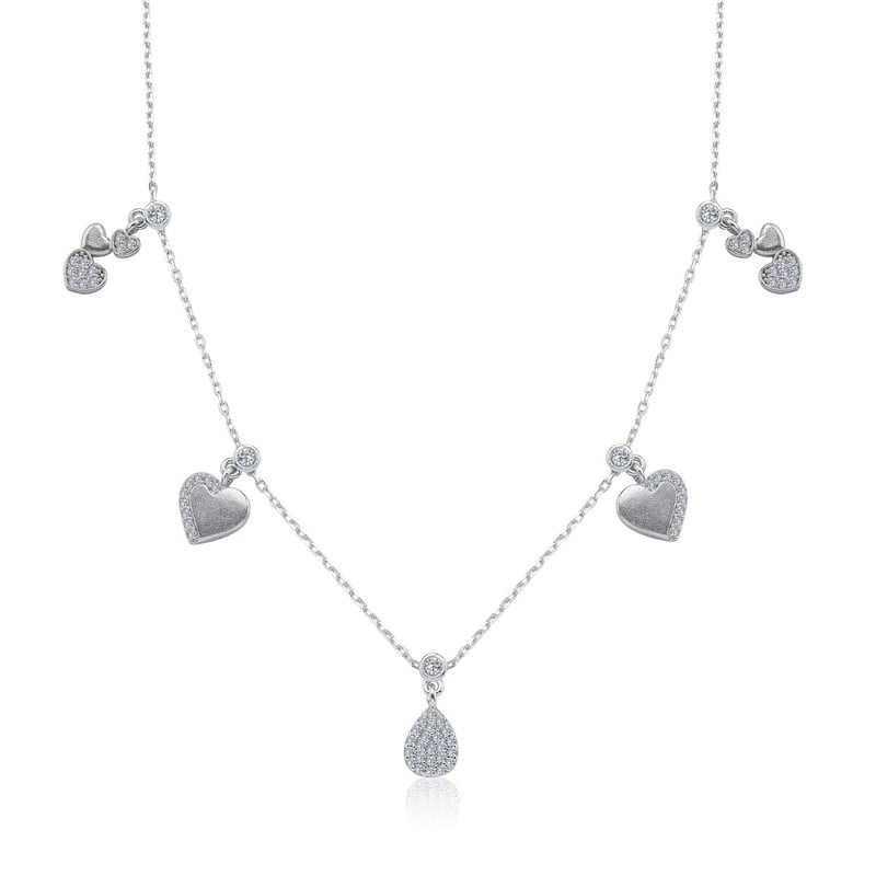 Aşk Damlası Choker Gümüş Şans Kolye