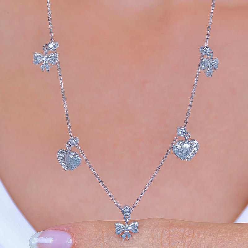 Aşk Hediyesi Choker Gümüş Şans Kolye