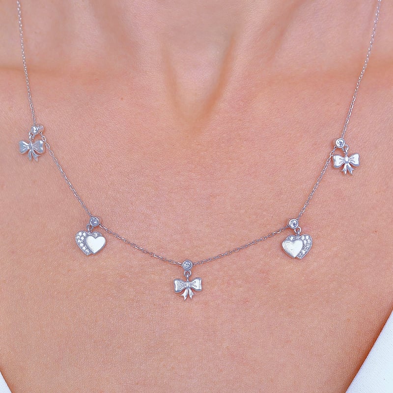 Aşk Hediyesi Choker Gümüş Şans Kolye