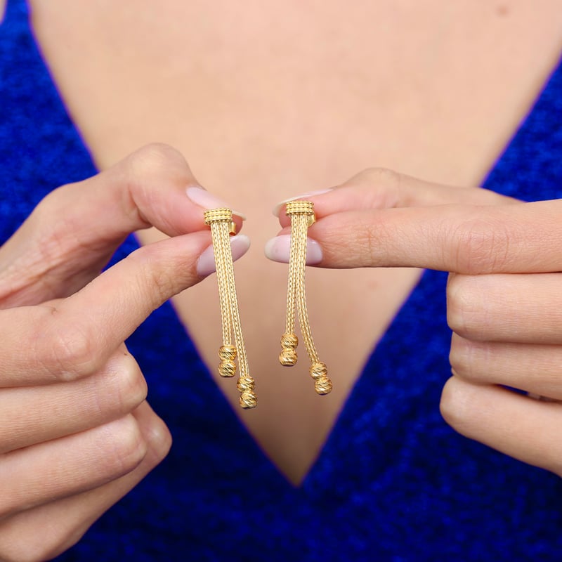 Aşk Mısrası Kalze Örgü Altın Kaplama Gümüş Takı Seti