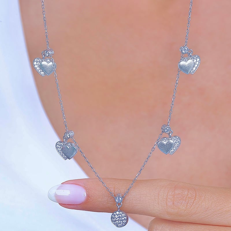 Aşkın Ritmi Choker Gümüş Şans Kolye