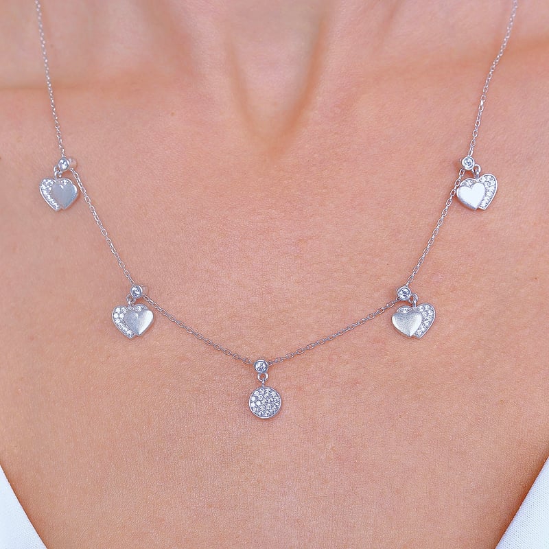 Aşkın Ritmi Choker Gümüş Şans Kolye