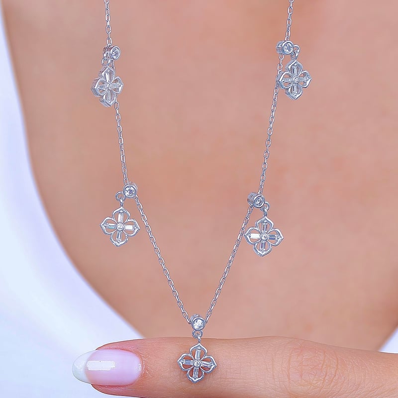 Baget Bereketi Choker Gümüş Şans Kolye