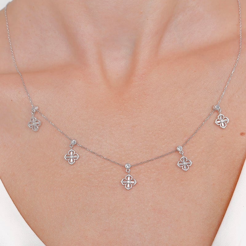 Baget Bereketi Choker Gümüş Şans Kolye