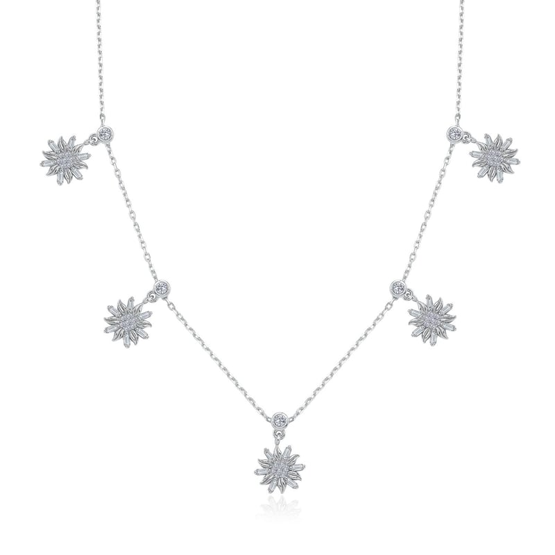 Baget Çiçeği Choker Gümüş Şans Kolye